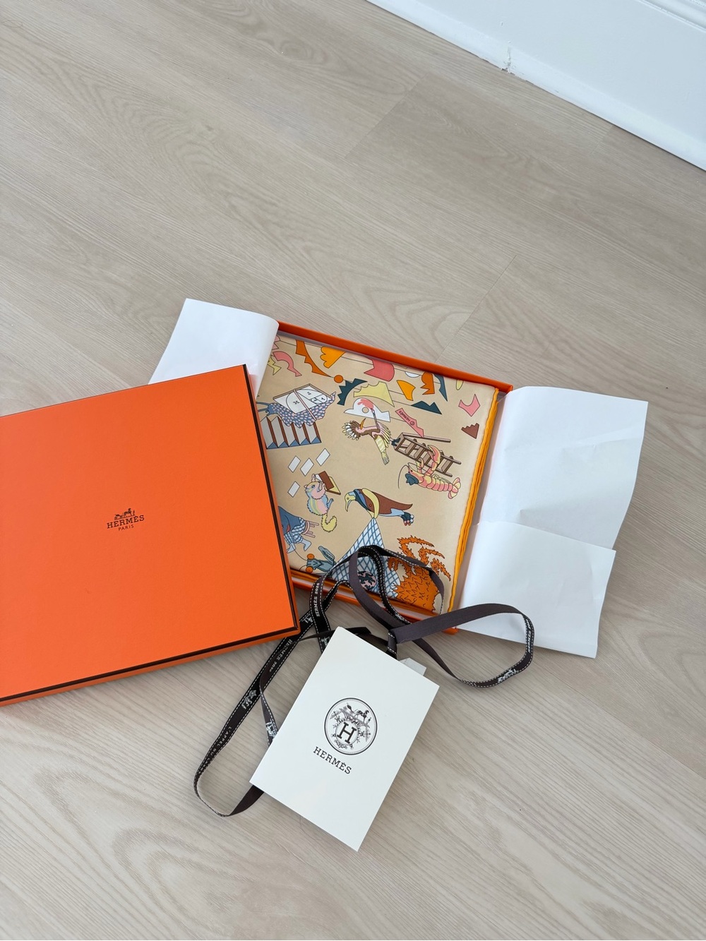 HERMES Academia Hippica scarf 90